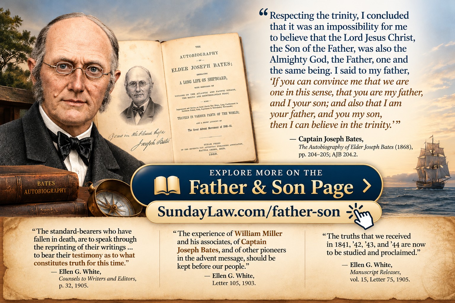 Captain Joseph Bates on God the Father, Jesus Christ His Son, and the Trinity — 1868