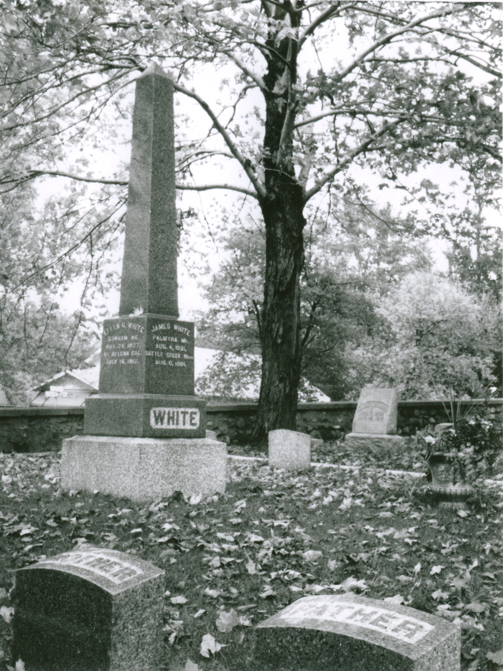 James S. White tombstone inscription, Seventh-day Adventist Church co-founder