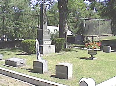 James White's grave marker at Oak Hill Cemetery, Battle Creek, Michigan