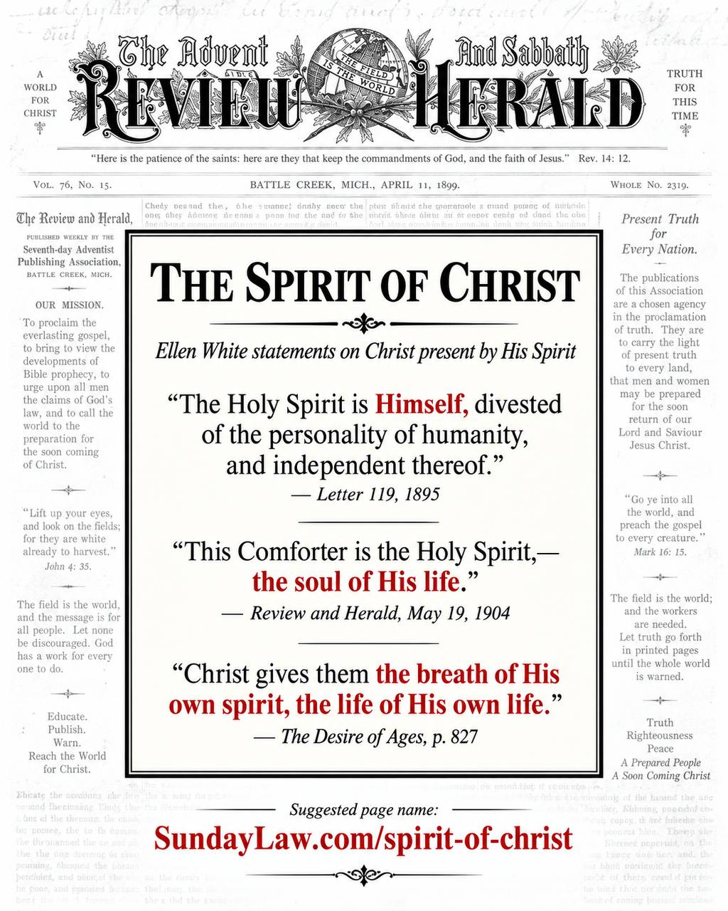 The Spirit of Christ and Christ’s indwelling presence quotation artwork