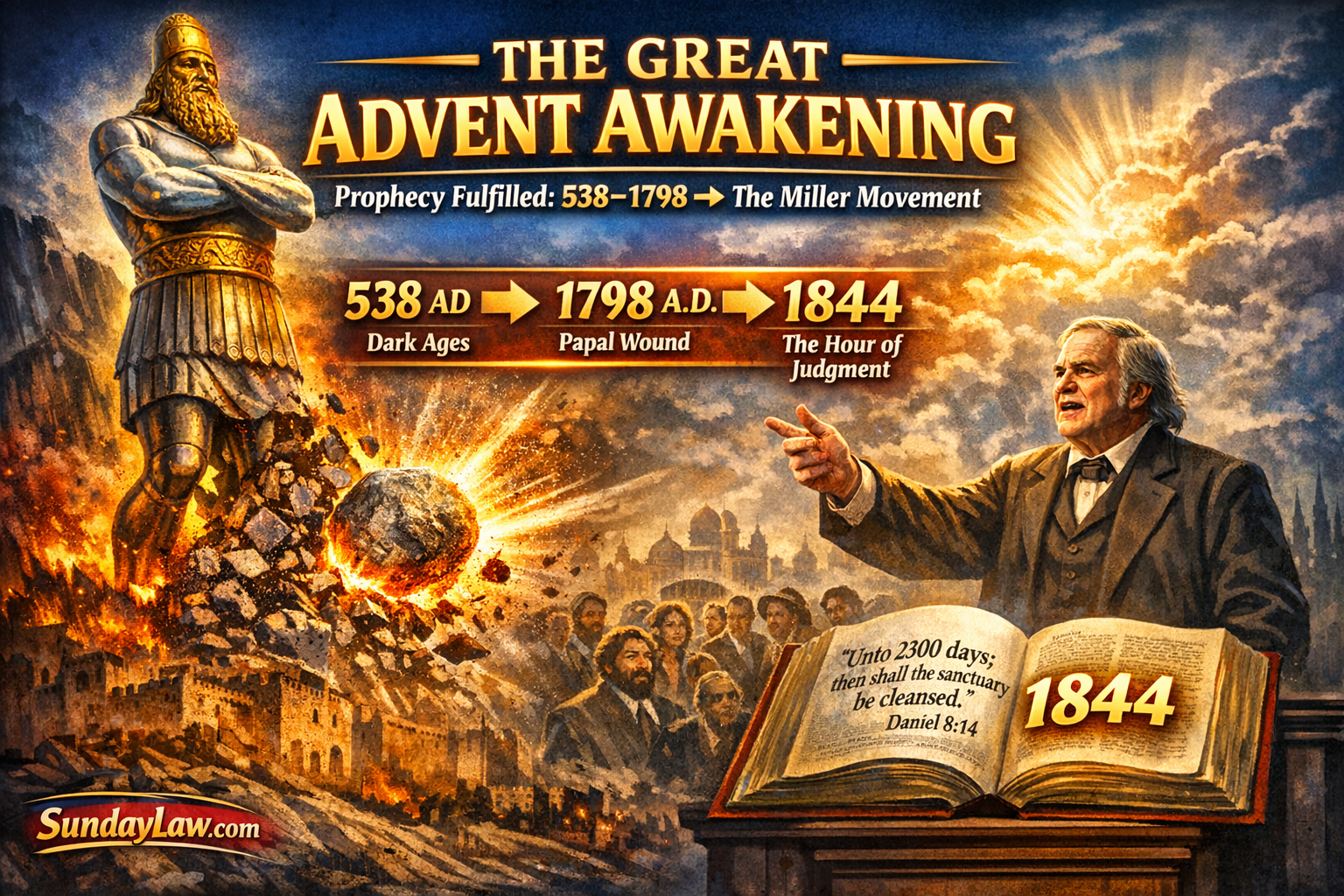 Prophetic timeline from 538 A.D. to 1798 A.D. and the great Advent awakening of William Miller